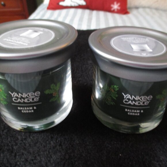 Lot of Two Yankee Candle Balsam & Cedar Small Jar Candles 4.3 oz - Picture 1 of 4